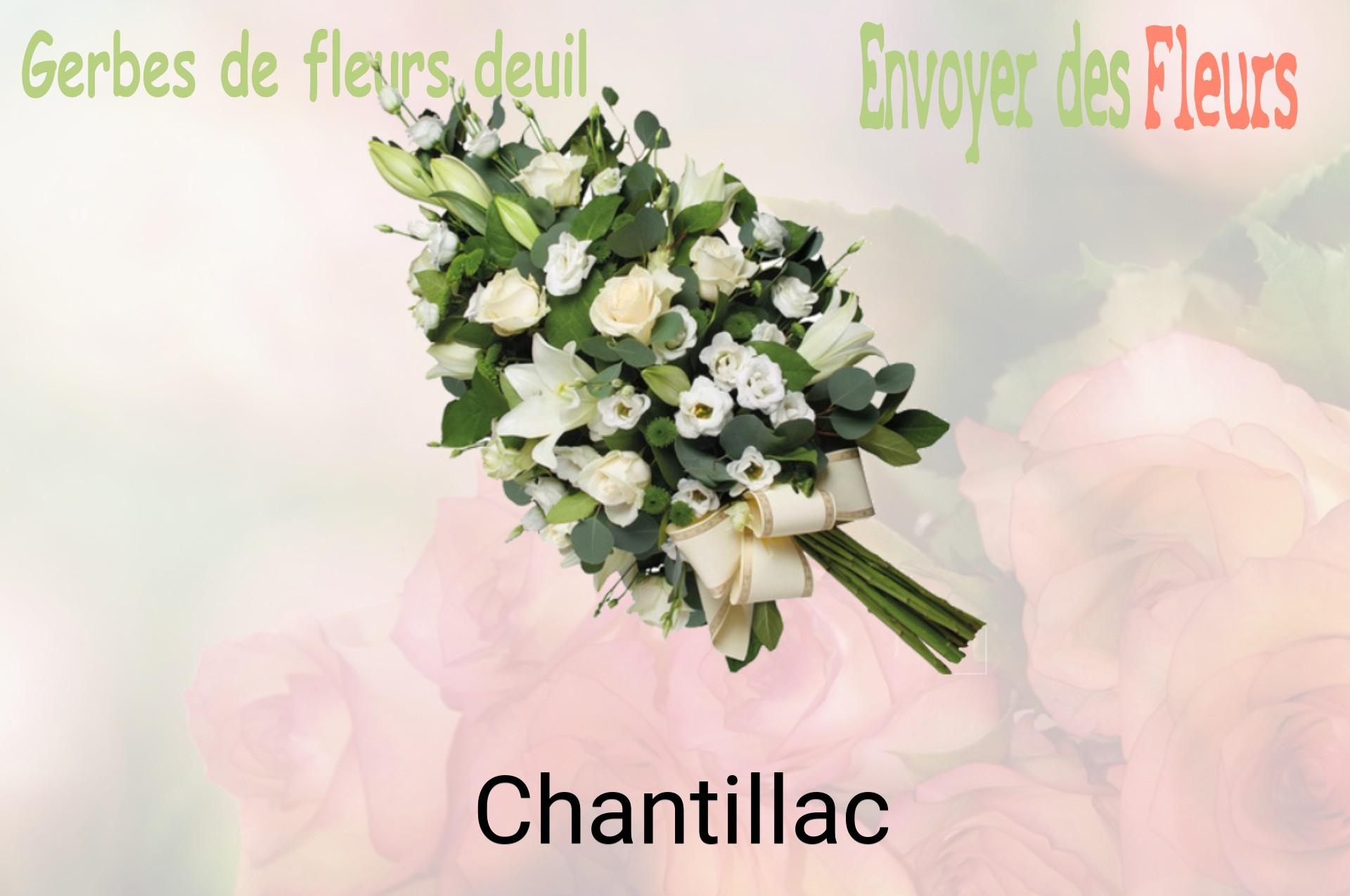 Gerbe de fleurs de deuil livrée à Chantillac